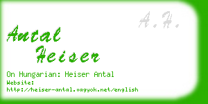 antal heiser business card